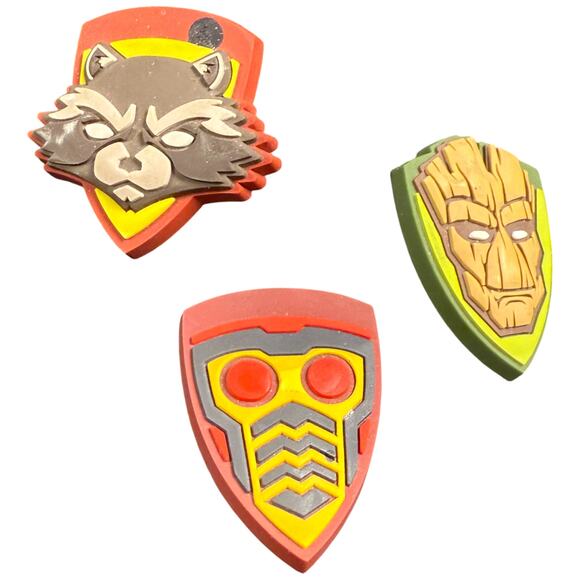 CROCS Size J5 Black Clogs Jibbitz Disney Mickey Goofy Marvel Guardian Galaxy - Picture 13 of 16